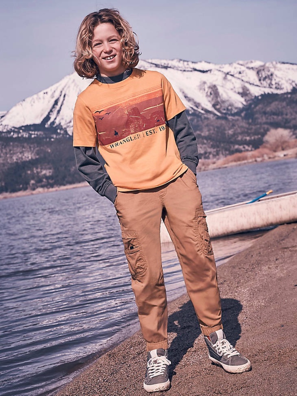 BOY'S WRANGLER® FREE TO STRETCH GAMER CARGO PANT